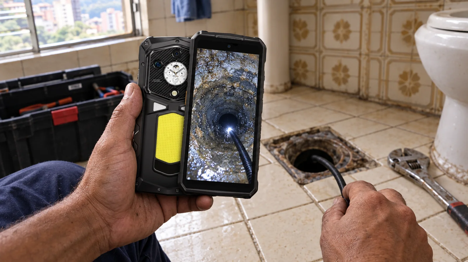 Endoscopio en el teléfono para plomeros: cómo inspeccionar tuberías sin romper paredes
