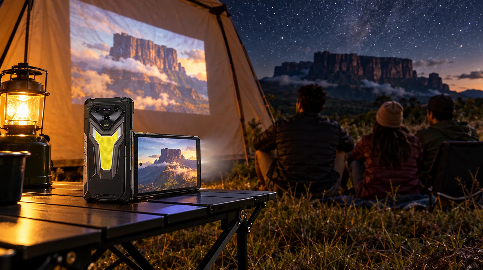 Teléfono para camping y acampar en Venezuela: linterna, power bank y cine bajo las estrellas